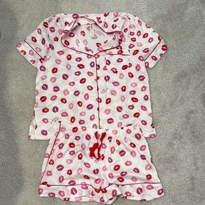 NWT Victoria’s Secret satin button down short sleeve and shorts pajama set